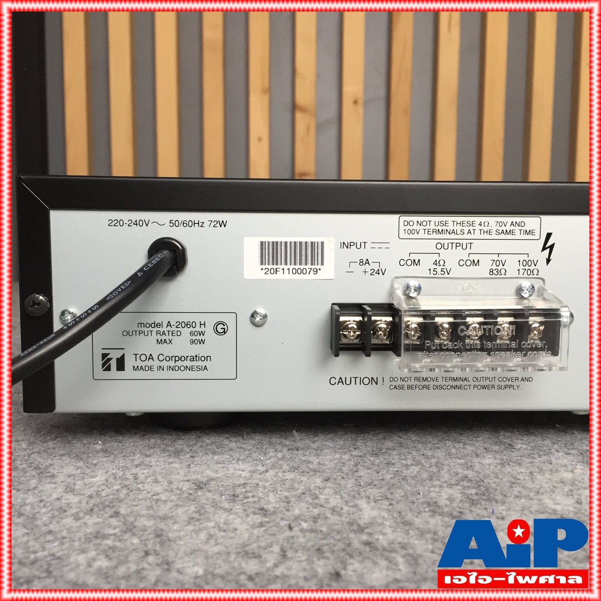 TOA A-2060H AMPLIFIER เครื่องขยายเสียง A 2060H A2060H AMP amp แอมป์ แอมป์TOA เครื่องเสียง เอไอ-ไพศาล