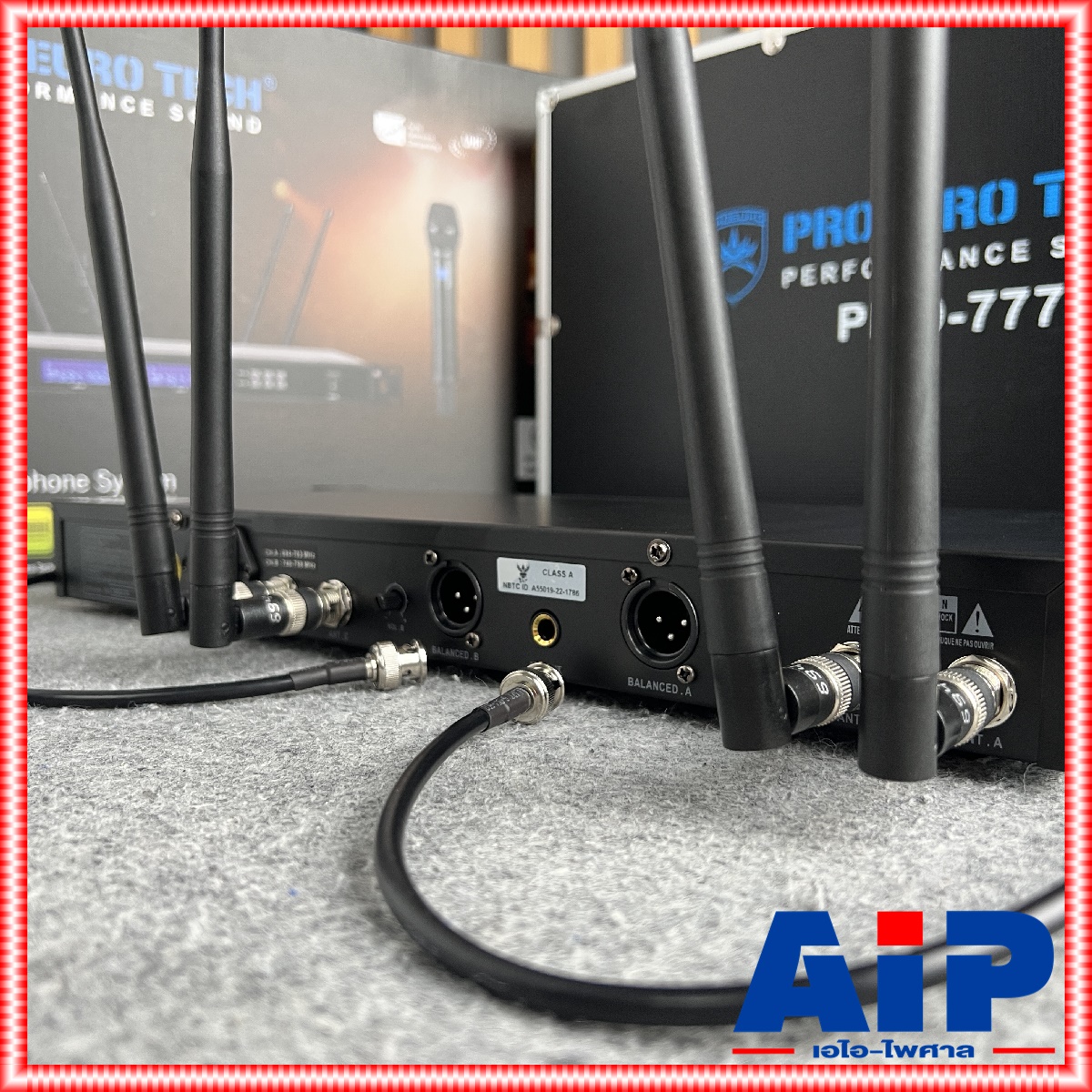 *รุ่นมีกระเป๋า* 4เสา PROEUROTECH PRO-777 ไมค์ลอยมือถือคู่UHF ไมค์ลอยปรับความถี่ มี2ช่วงความถี่ โปรยูโรเทค 4เสารับสัญญาณ PRO 777 PRO777 PRO EUROTECH เอไอ-ไพศาล