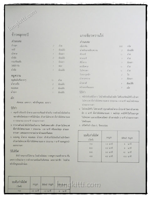 ตำราประกอบอาหารด้วยเตาไมโครเวฟ MICROWAVE COOK BOOK 023230