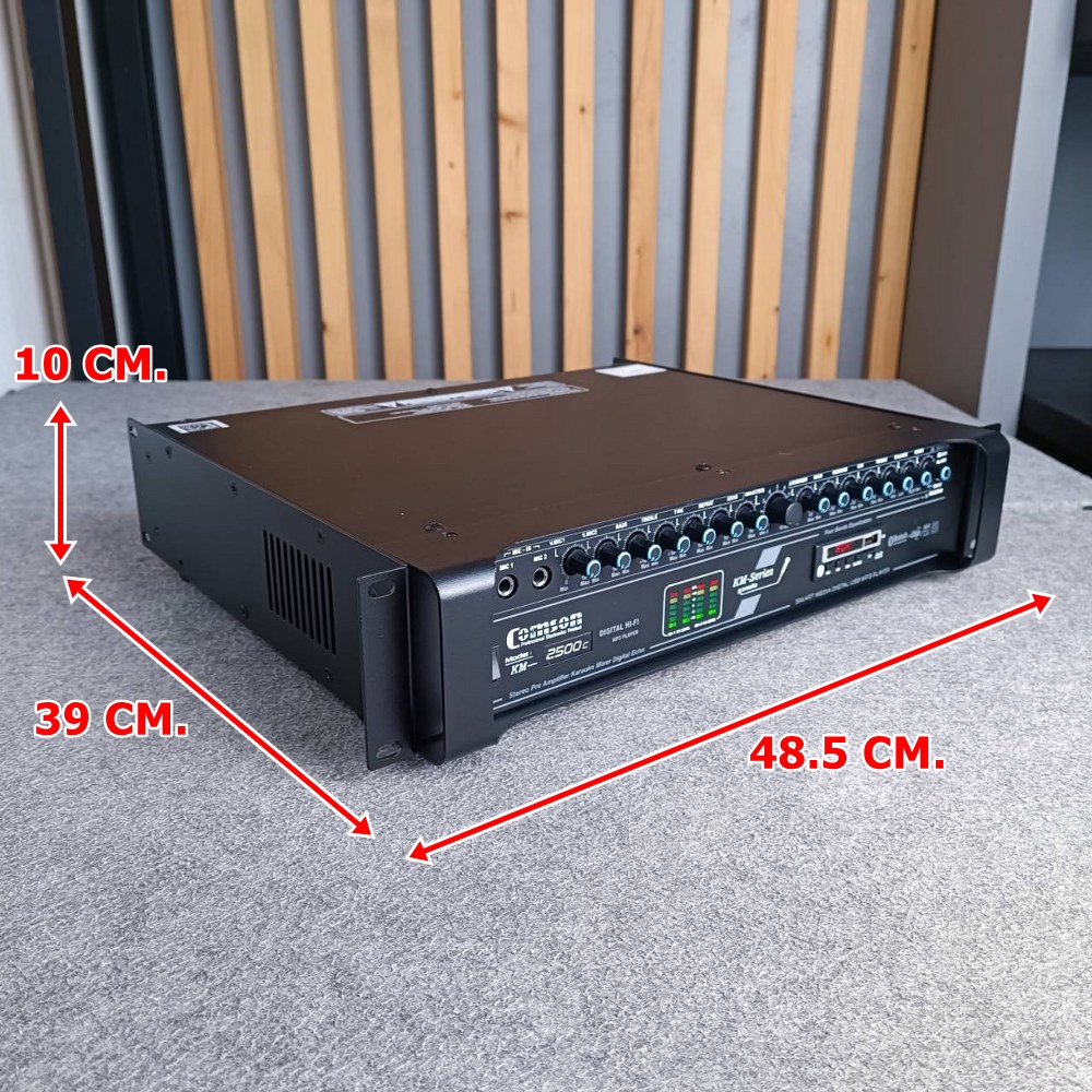 COMSON KM-2500C แอมป์ แอมป์คาราโอเกะ เครื่องขยายเสียง มีปรีแอมป์ในตัว USB MP3 KM 2500 C KM2500 เอไอ-ไพศาล
