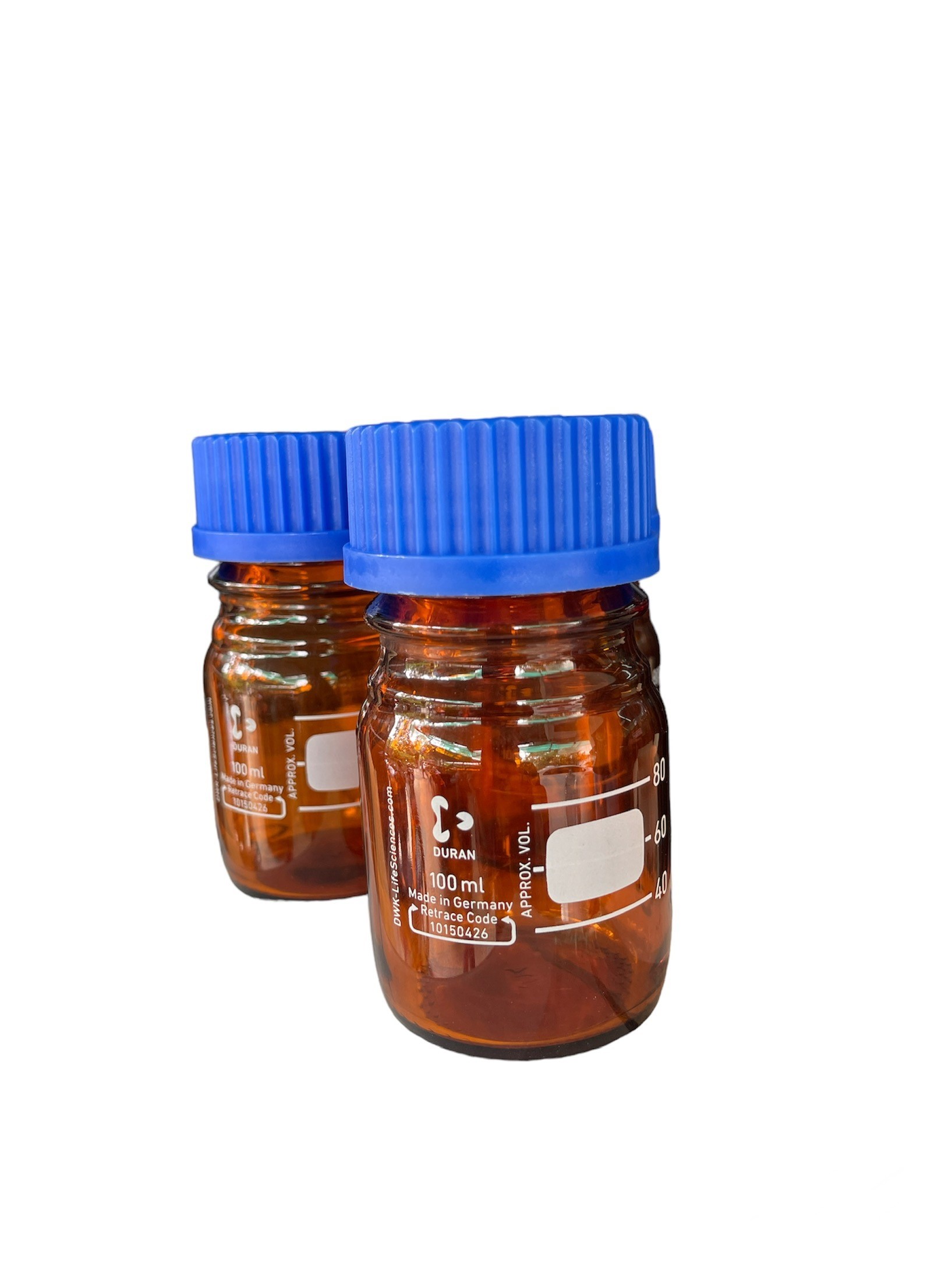 ขวดสีชา/ขวดมีเดีย/Bottle, Laboratory Amber 50-2000ml with Screw cap(ขวดแก้วเก็บสารเคมีชนิดทึบแสง)