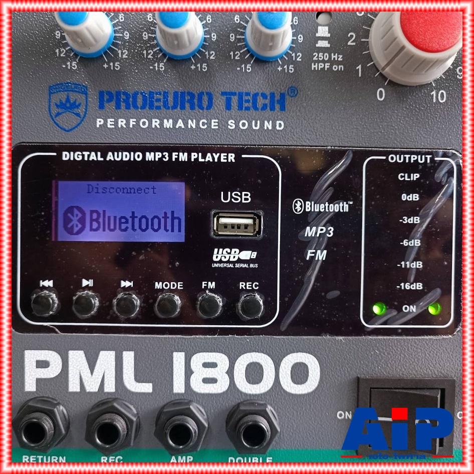 PROEUROTECH PML-1800 powermixer เสียงตามสาย เพาเวอร์มิกซ์ มิกซ์ MIX เครื่องเสียง เพาเวอร์มิกซ์มีลาย PML 1800 PML1800 เอไอ-ไพศาล