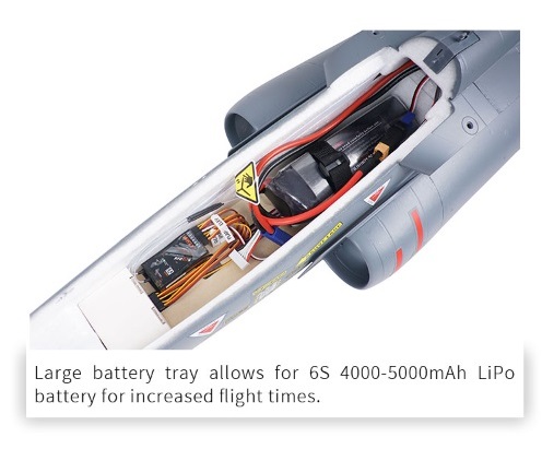 เครื่องบินโฟม ดักแฟน Alpha XFly 80mm Alpha EDF JET (Blue) ตัวลำ+ชุดไฟ (ไม่รวม แบต รีซีฟ รีโมท)