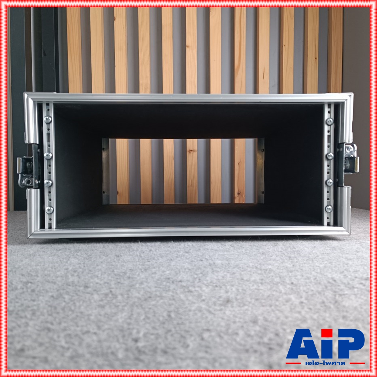 COMPACT B-4U 2ฝาหน้า-หลัง ลึก21" ผิวอลูมิเนียม แร็ค กล่องใส่เครื่องเสียง แร็คลึก21นิ้ว RACK4U เอไอ-ไพศาล