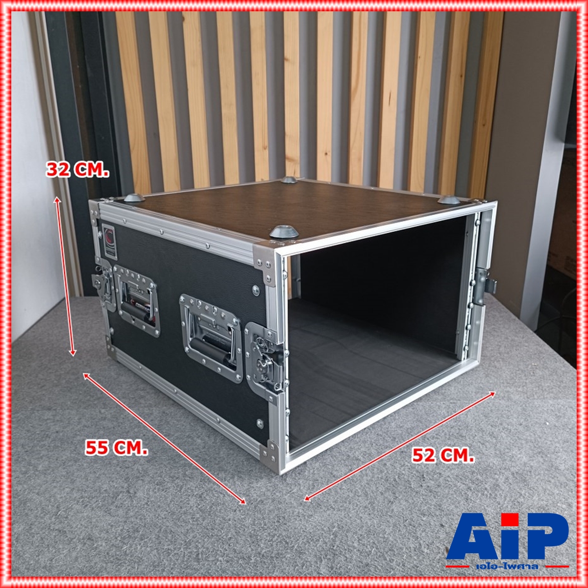 COMPACT B-6U สีดำ RACK ลึก21นิ้ว แร็ค กล่องใส่เครื่องเสียง กล่องแร็คสีดำ แร็คลึก21นิ้ว RACK6U เอไอ-ไพศาล