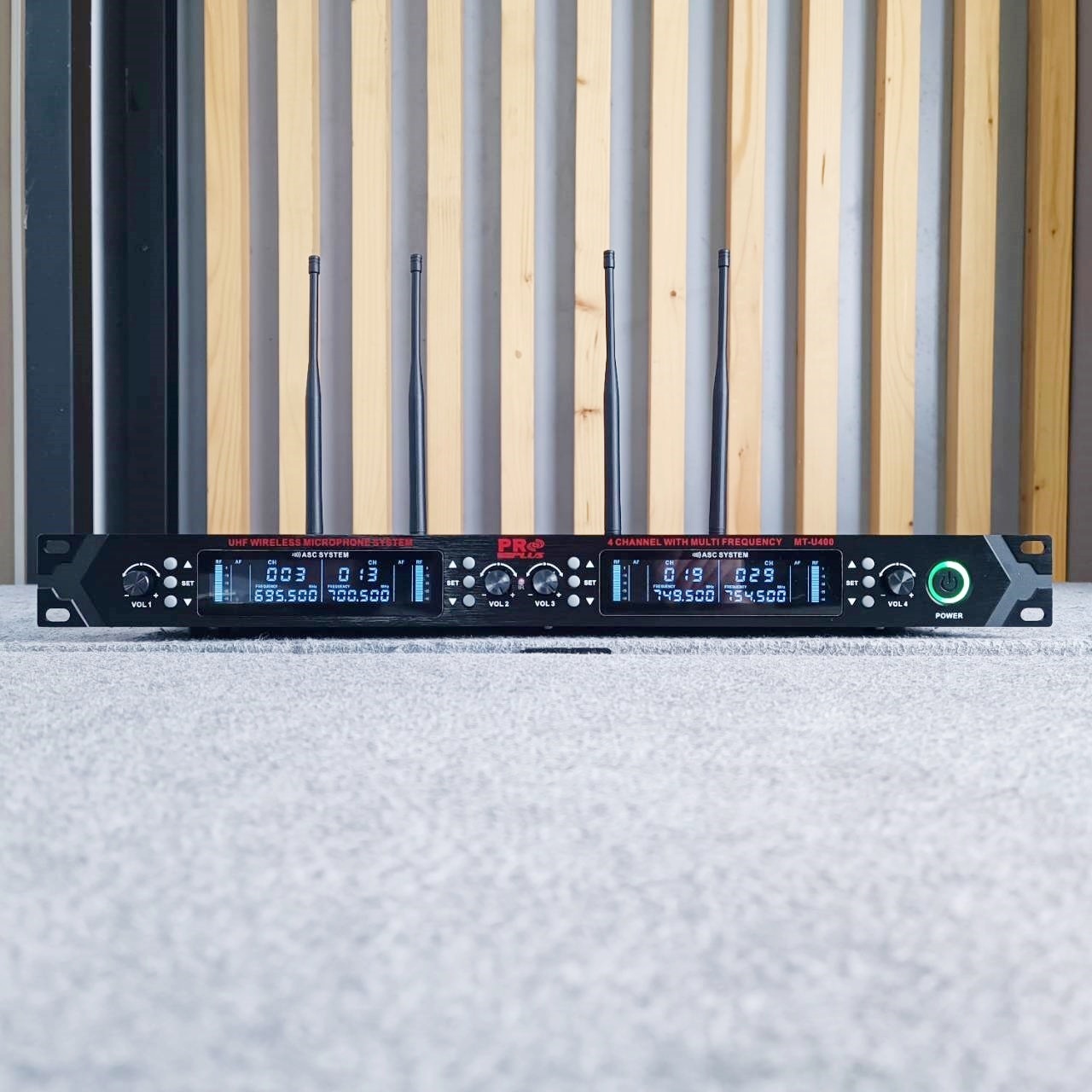 PROPLUS MT-U400 ไมค์ลอยตั้งโต๊ะ 4ตัว UHF Wireless Microphone ชุดไมค์ประชุมไร้สาย ไมค์ลอยไร้สาย โปรพลัส MT U400 MTU400 เอไอ-ไพศาล