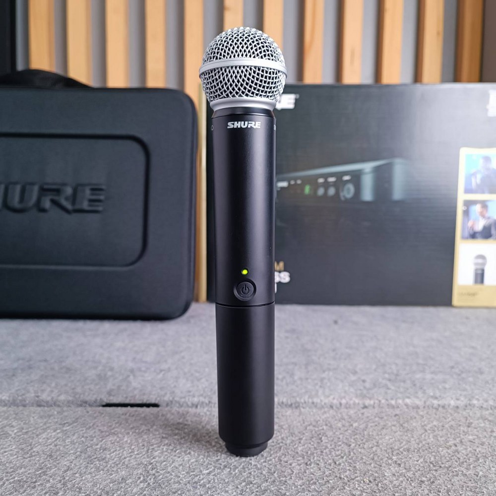 SHURE BLX24TH/SM58-M19ไมค์ลอย ไมโครโฟนไร้สาย มือถือเดี่ยว Microphone ชัวร์ BLX24TH/SM58 M19 BLX24TH/SM58M19 เอไอ-ไพศาล+++