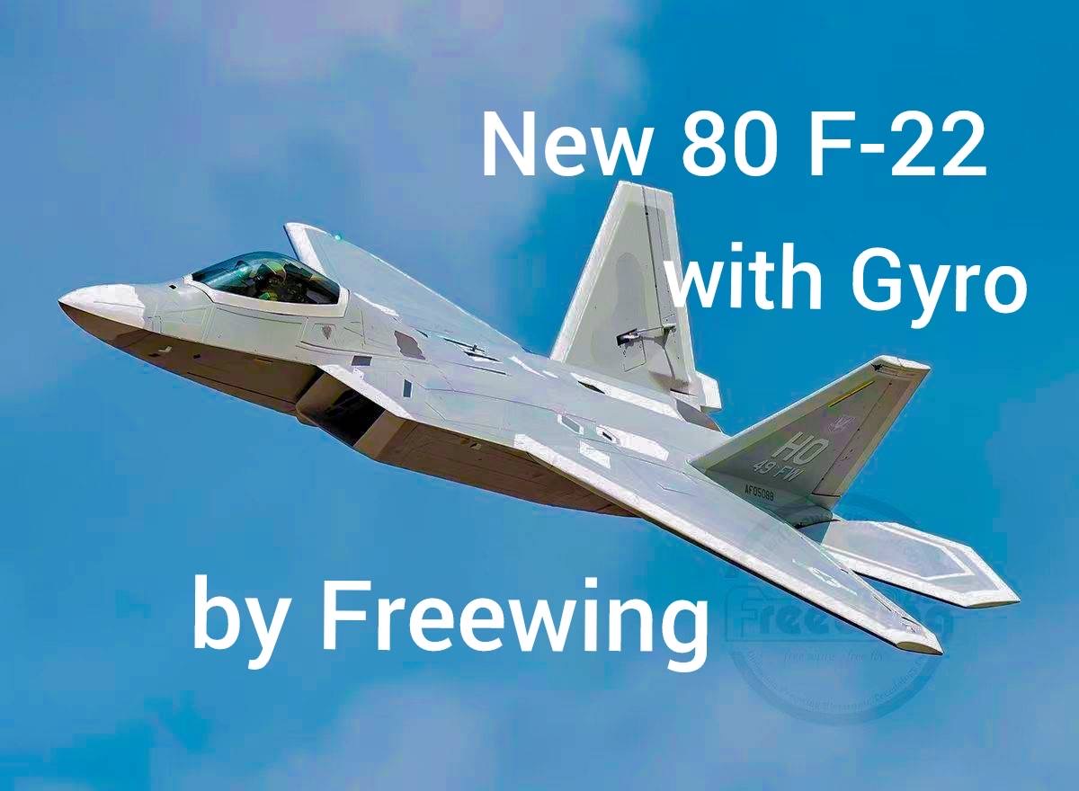 เครื่องบินโฟม ตัวลำ+ชุดไฟ Freewing F-22 Raptor & Gyro EG01 EDF80mm 6s PNP(ไม่รวมวิทยุ รีซีฟ แบต)