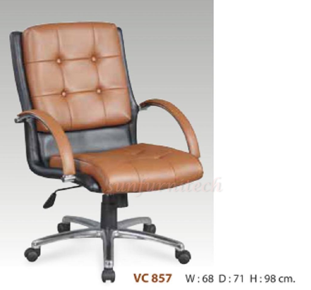 เก้าอี้ผู้บริหารเบาะหนัง, เก้าอี้สำนักงาน, เก้าอี้พนักพิงกลาง, เก้าอี้สำนักงานเบาะหนังดึงดุม VC รุ่น VC-857