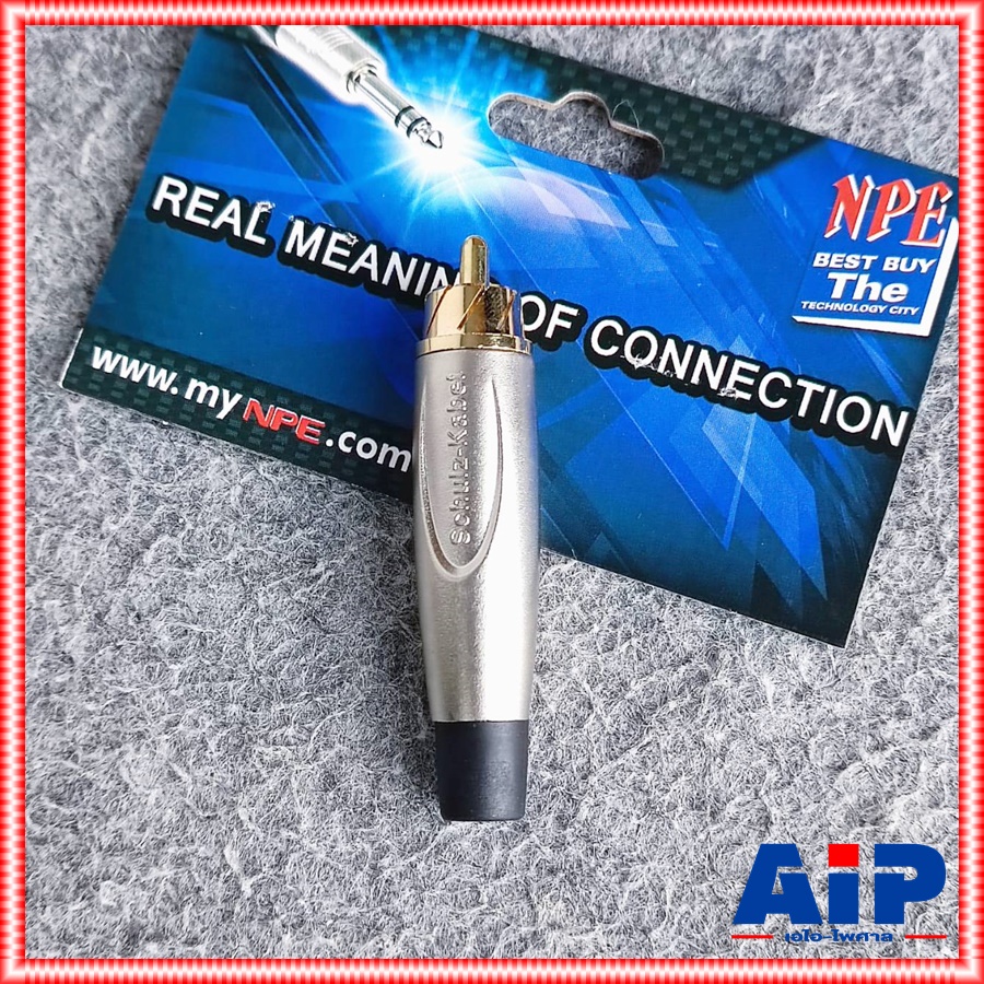 NPE E-250CT สีดำ ปลั๊ก RCA ตัวผู้ E250 CT แจ็คอาร์ซีเอตัวผู้ ปลั๊ก RCA สำหรับเข้าสาย ต่อ สายสัญญาณ E250CT เอไอ-ไพศาล