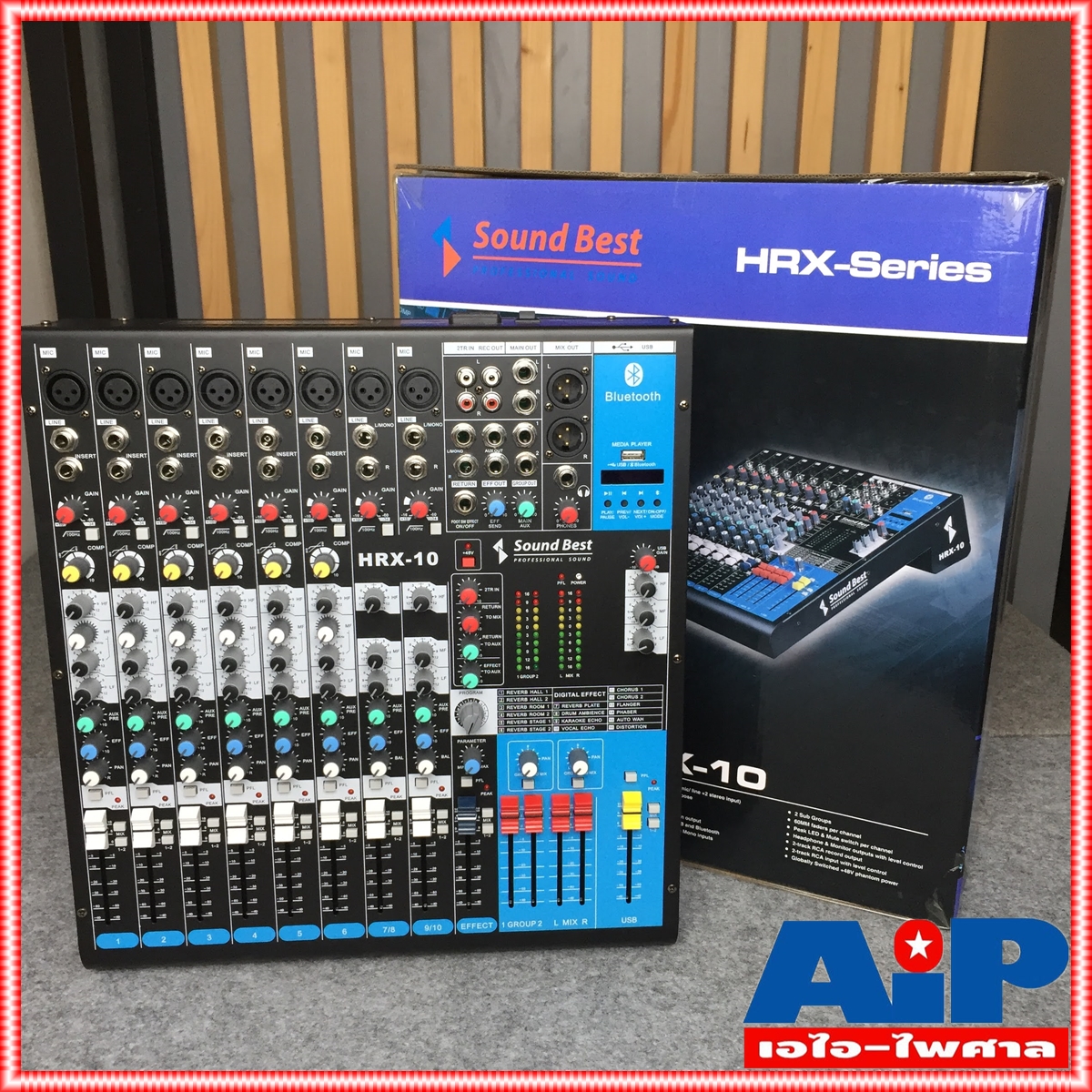 SOUNDBEST HRX10 MIXER มิกเซอร์ มิกซ์ เอฟเฟคแท้ เครื่องปรับแต่งเสียง MIX HRX 10 HRX-10 SOUND BEST เอไอ-ไพศาล +++