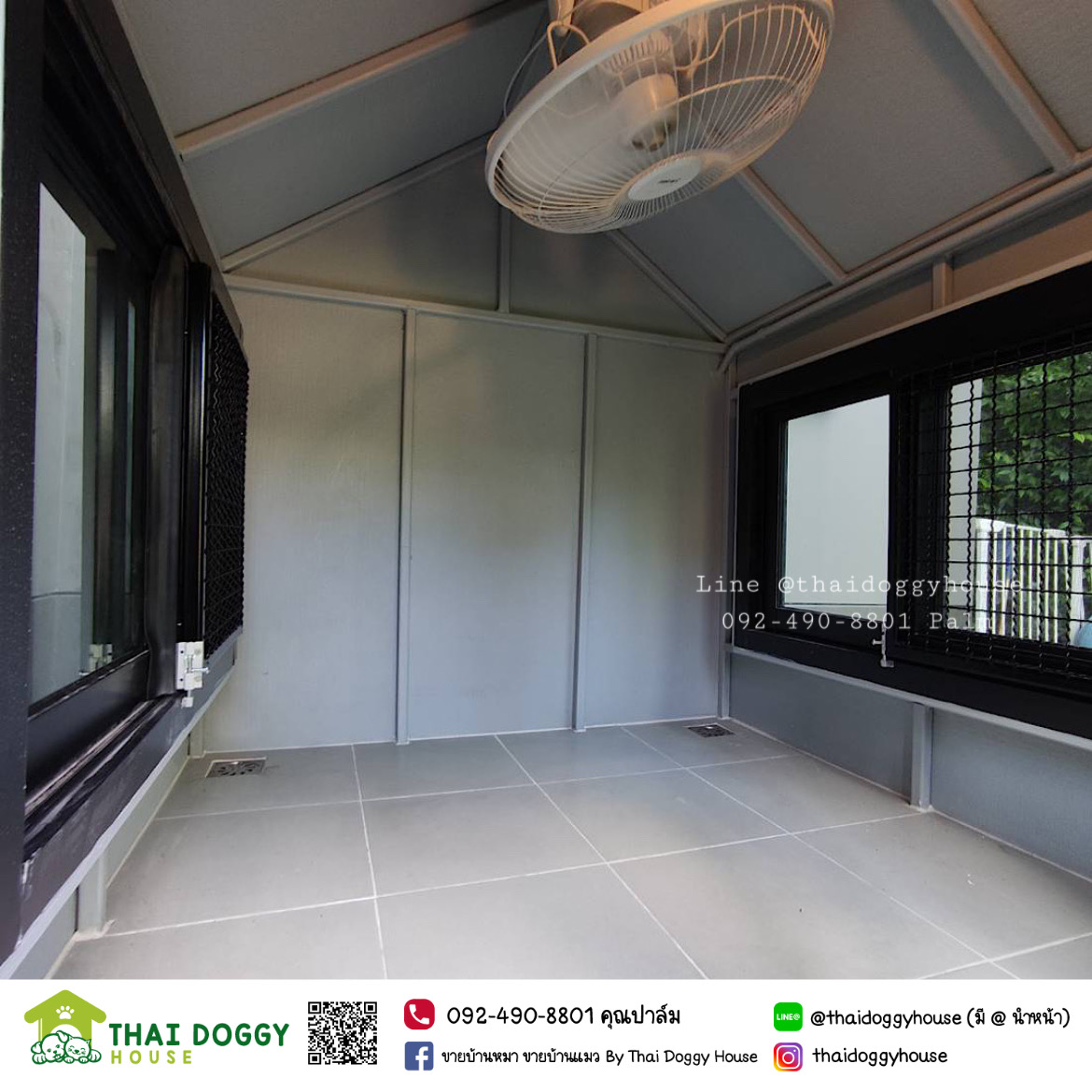 บ้านหมา บ้านแมว รองรับการติดแอร์ Thai doggyhouse