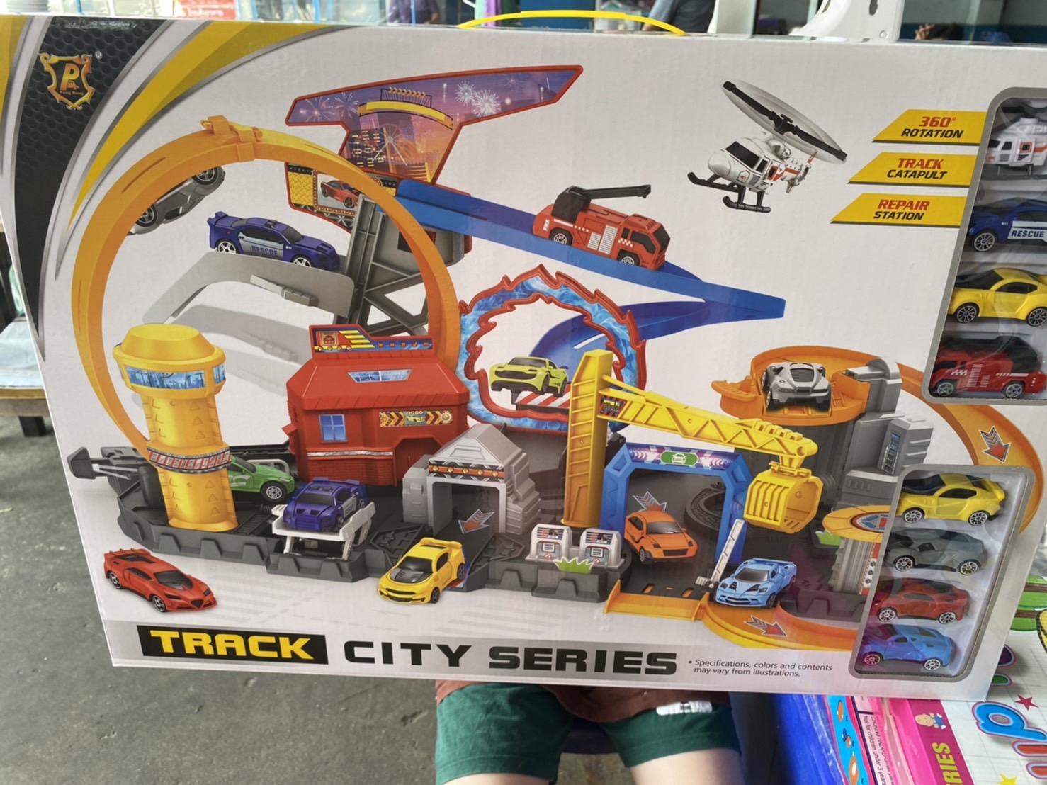 P884-A ของเล่นเด็กชุดรางรถก่อสร้างเล่นมือ กล่องละ