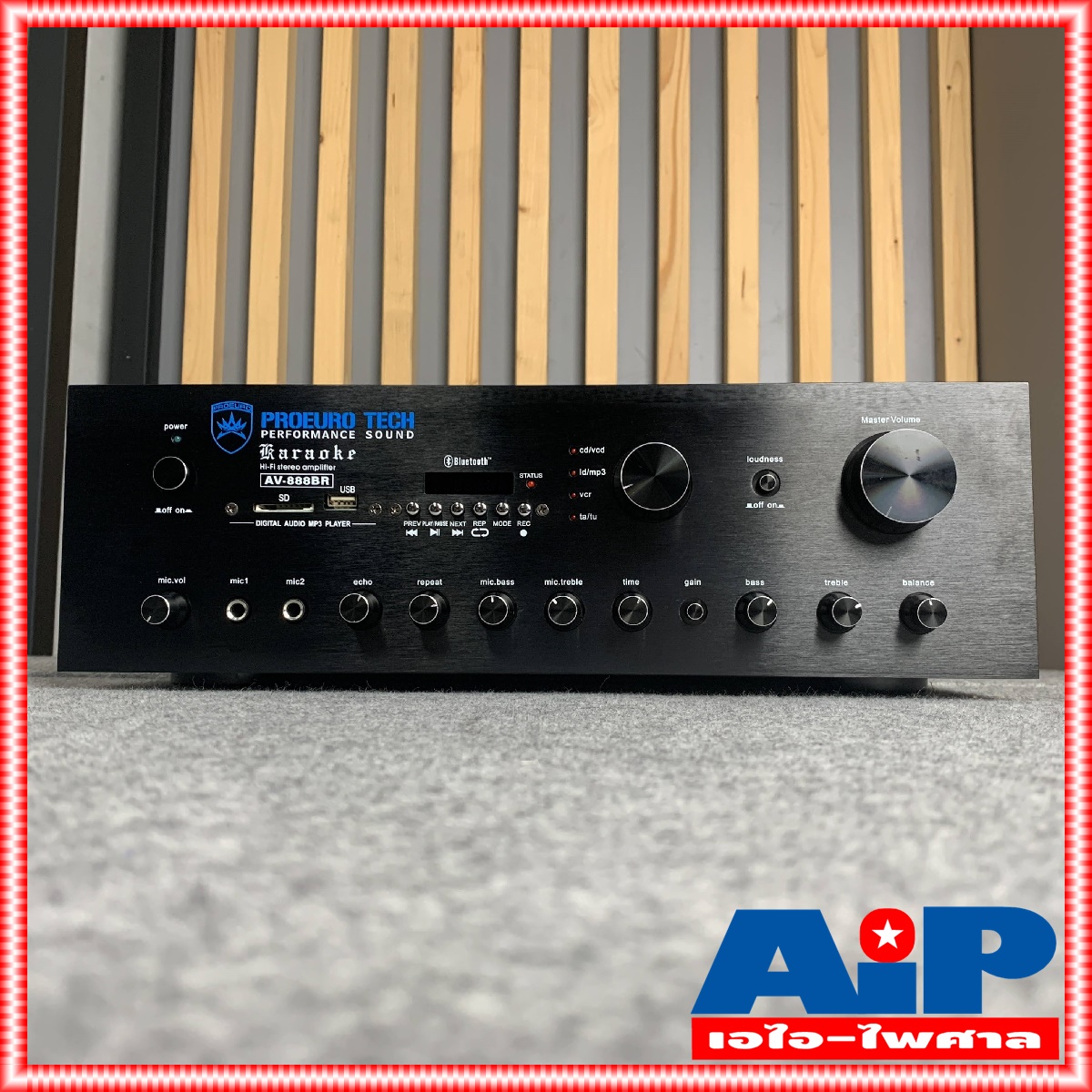 PROEUROTECH AV888 แอมป์คาราโอเกะ แอมป์ขยาย AV-888 แอมป์ Amp แอมป์ขยายเสียง แอมป์ AV 888 เอไอ-ไพศาล