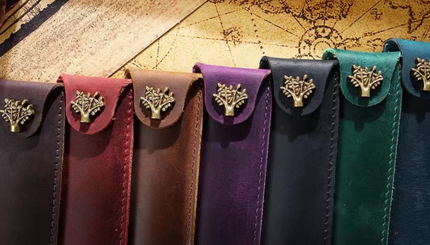 กระเป๋าใส่ดินสอ ปากกา หนังวัวแท้ อย่างดี กระเป๋าใส่ปากกา สวย ๆ ของขวัญ ของที่ระลึก ไอเดียเก๋ สไตล์วินเทจ 530482