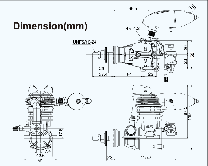 เครื่องยนต์ O.S. FS-95V