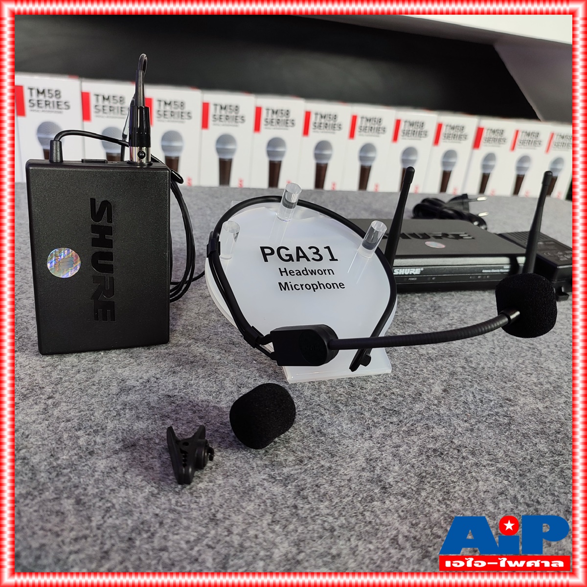 SHURE SVX14TH/PGA31-Q12 ไมค์คาดหัว ไมค์ลอย ไมโครโฟนไร้สายแบบคาดศรีษะเดี่ยว ย่าน UHF คลื่นความถี่ 748-758 MHz SVX 14 TH / PGA 31 Q 12 SVX14TH/PGAQ12 เอไอ-ไพศาล +++