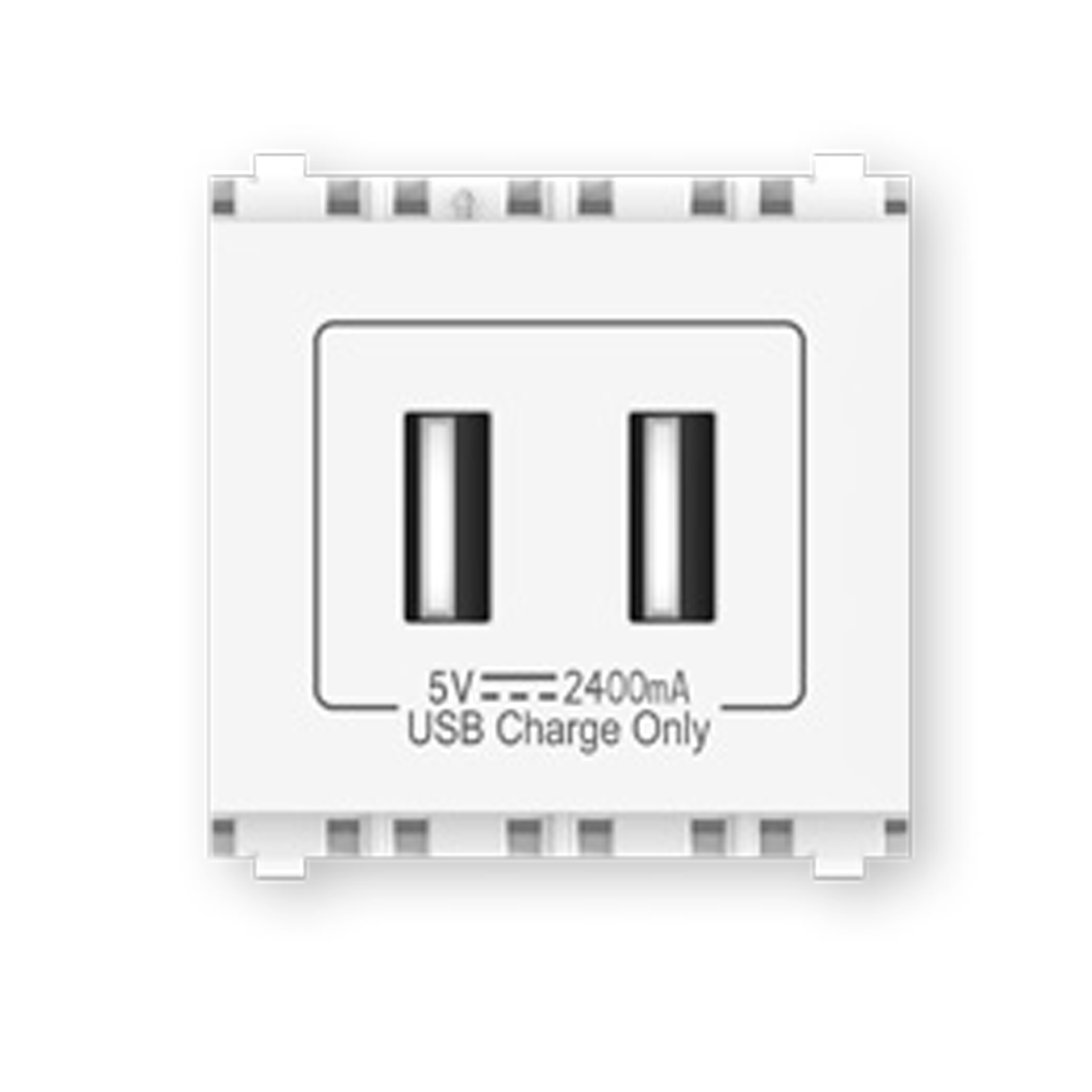 F01G85 เต้ารับ USB 2 ช่อง (5V 2.4A) สีขาว OPPLE F01G85