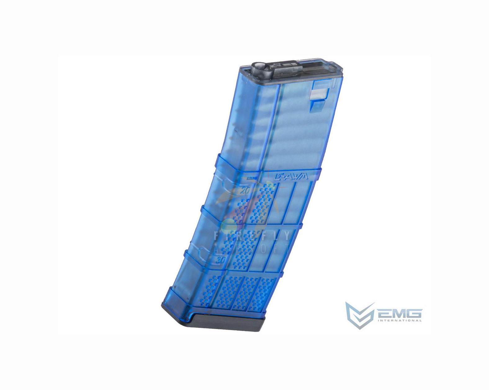 EMG 190rd Lancer Systems Licensed L5 AWM Airsoft Mid-Cap Magazines (Color: Blue / Single)