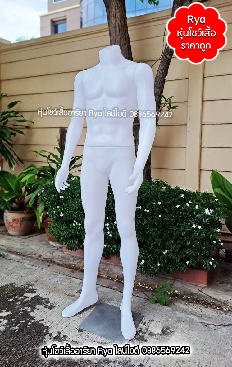หุ่นเต็มตัวผู้ชายพร้อมฐานวาง ถอดประกอบแขนขาและฐานวางได้ค่ะ อก32 เอว30" สะโพก34" สูง165ซม.