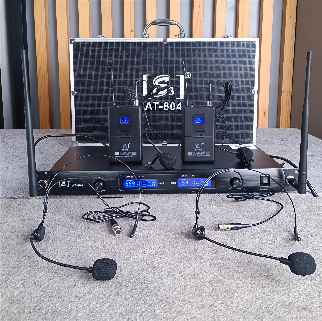 ความถี่ใหม่ กสทช E3 AT-804 ไมค์ลอยหนีบ+คาดคู่ UHF ไมค์ลอย ไมค์ลอยแบบหนีบ AT804 AT 804 ไมค์ลอยคาดคู่ เอไอ-ไพศาล