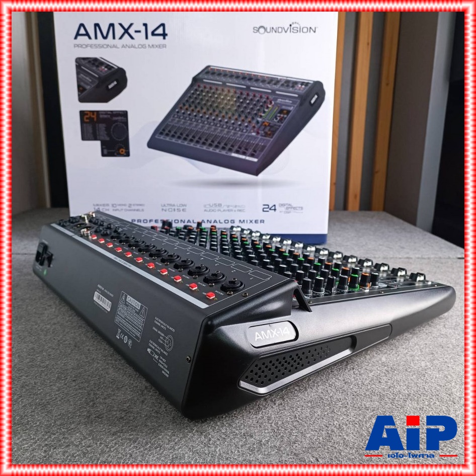 SOUNDVISION AMX-14 MIXER +++ เครื่องผสมสัญญาณ มิกเซอร์ อนาล็อก 14 CH ซาวด์ วิชั่น รุ่น AMX 14 AMX14 เอไอ-ไพศาล