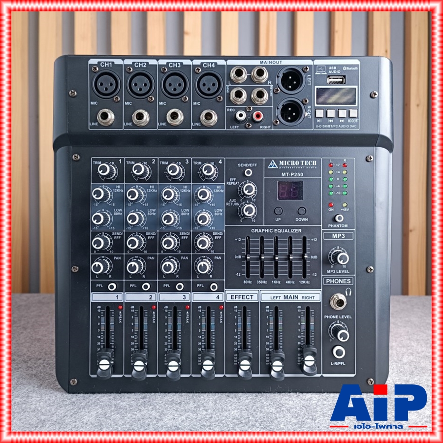MICROTECH MT-P250 powermixer เพาเวอร์มิกเซอร์ ไมโครเทค กำลังขับ 200 วัตต์ MT P 250 MTP250 เอไอ-ไพศาล
