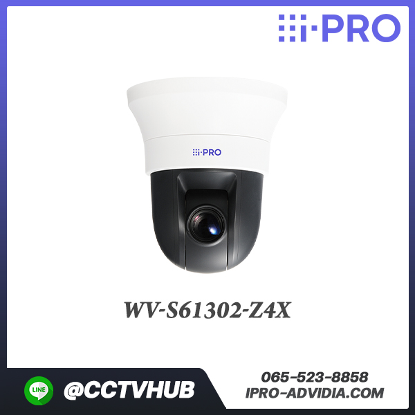 กล้อง PTZ i-PRO รุ่น WV-S61302-Z4X 2MP(1080p) Indoor PTZ Network Camera with 40x Optical Zoom Lens ,AI Engine