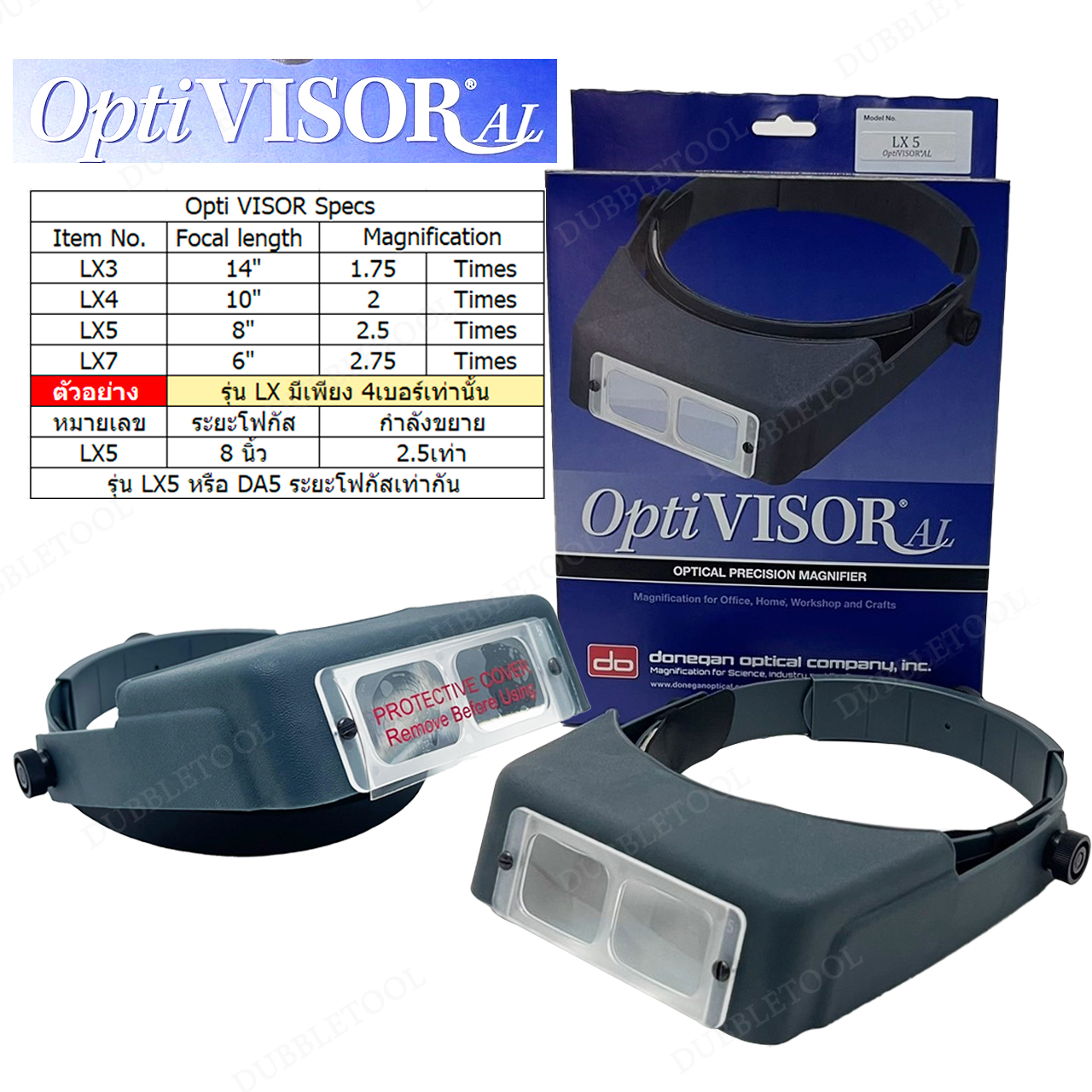 แว่นขยายสวมหัว Opti VISOR AL รุ่น XL3,4,5,7 แว่นขยาย แว่นขยายแกะสลัก Optical Precision magnifier