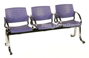 เก้าอี้แถว เก้าอี้พักคอย เก้าอี้นั่งคอย 2 ที่นั่ง, 3 ที่นั่ง, 4 ที่นั่ง มีท้าวแขน เบาะนั่งและพนักพิงพลาสติก รุ่น VC-621