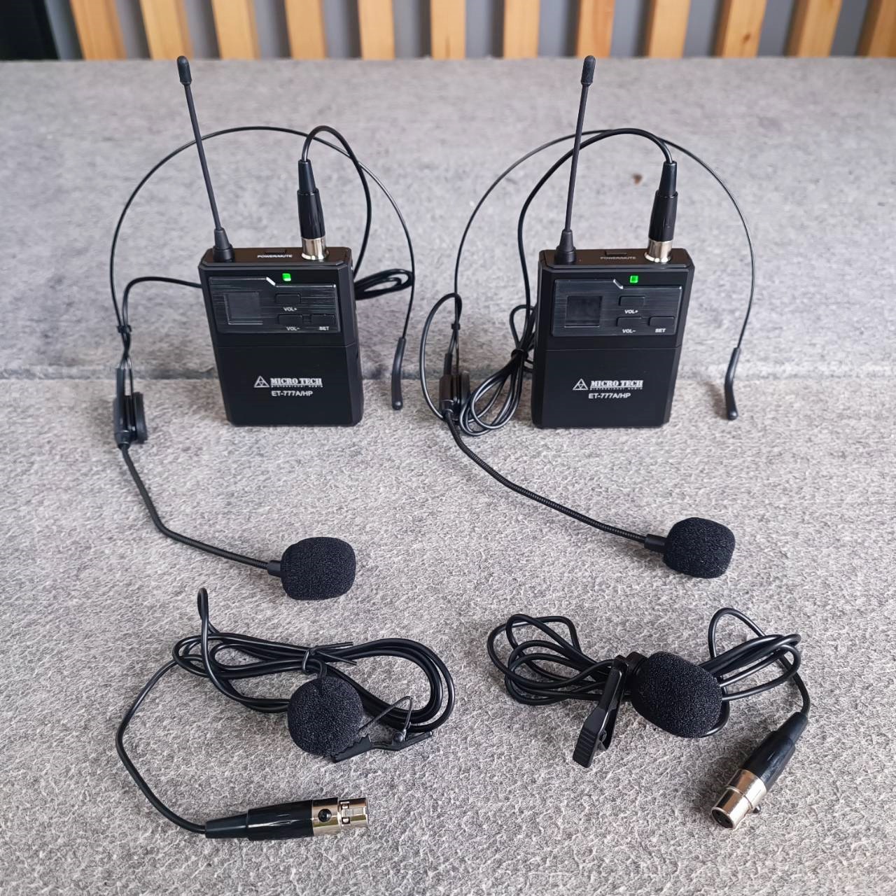 MICROTECH ET-777A/HP ไมค์ลอย แบบหนีบคู่ UHF เครื่องรับเล็ก ไมค์คาดหู ไมค์โครโฟน ไมค์ลอย ไมโคร เทค ET 777A/HP ET777A/HP เอไอ-ไพศาล