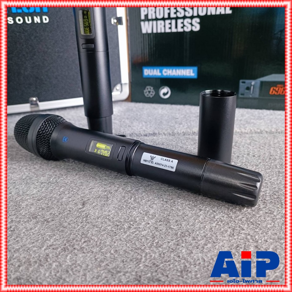 PROEUROTECH Q-8 ไมค์ลอย UHF ปรับความถี่ได้ ไมค์ลอยคู่ ไมค์ลอย ไมโครโฟนไร้สาย โปรยูโรเทค PRO EUROTECH Q 8 Q8 เอไอ-ไพศาล
