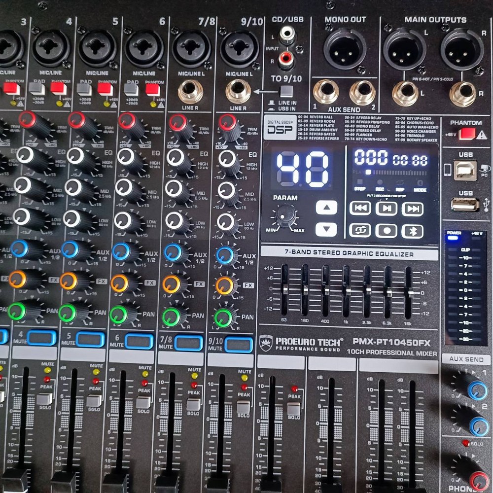 PROEUROTECH PMX-PT10450FX powermixer เพาเวอร์มิกเซอร์ โปรยูโรเทค รุ่น PMX PT10450FX PMXPT10450FX เอไอ-ไพศาล