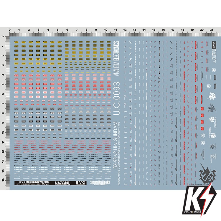 Waterdecal EVO MG Hi-V Gundam #ดีคอลน้ำสำหรับติดกันพลา กันดั้ม Gundam พลาสติกโมเดลต่างๆ