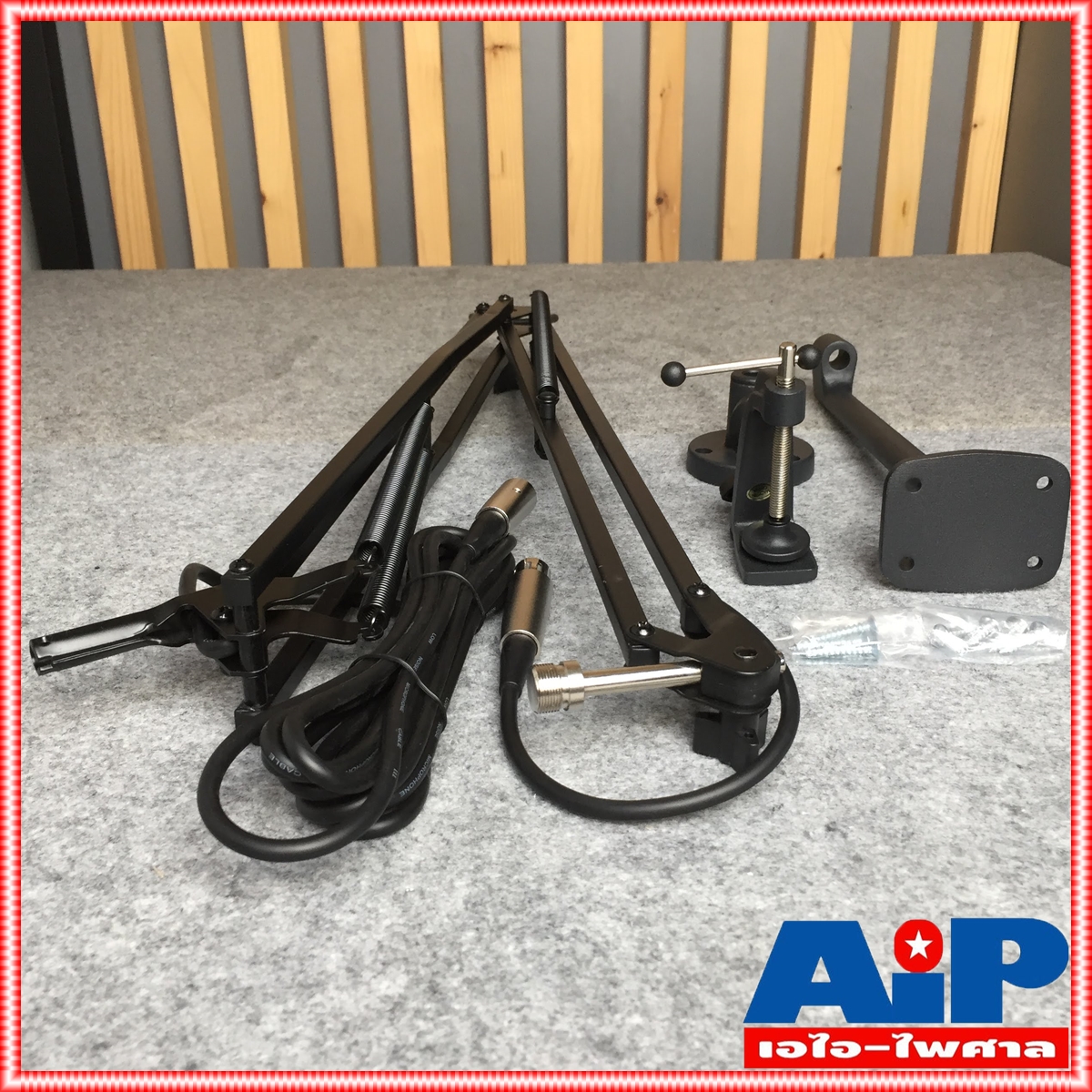 *ไม่รวมไมค์* SUPERLUX ขาแขวนไมค์สตูดิโอ HM-50 ขาแขวนไมโครโฟนสตูดิโอแบบยึดขอบโต๊ะ เหมาะสำหรับห้องจัดรายการวิทยุออนไลน์ HM50 HM 50 เอไอ-ไพศาล