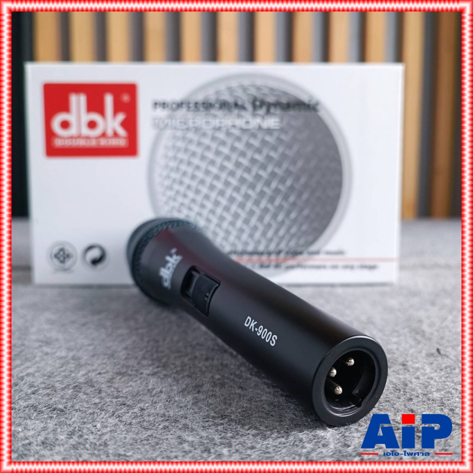 DBK DK-900 ไมค์ (ไม่มีสายแถม) ไมค์สาย ไมโครโฟน ไมค์ร้องเพลง ไมโครโฟนคุณภาพสูง ให้เสียงคมชัด Dynamic Microphone DK 900 DK900 เอไอ-ไพศาล