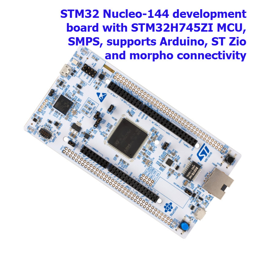 STM32H745ZI (Dual core M7+M4) STM32 Nucleo-144 development board