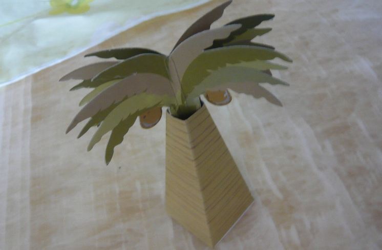 กล่องกระดาษ Diy รูป ต้นปาล์ม ต้นมะพร้าว กล่องแต่ง งานแต่งงาน กล่องใส่ของขวัญ ใส่ขนมแจก สำหรับใช้แต่งร้าน แต่งงาน เก๋ ๆ 995263