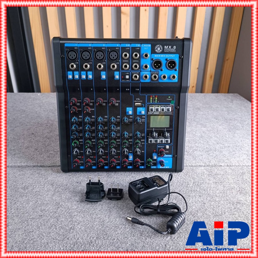 TOPPPRO MX-8 MIXER โรงงานเดียวกับ ALTO ออกมาทดแทน AMX 140FX ZMX-122FX ZMX 122 FX ZMX122FX TOPP PRO MIXER 8Channel มิกซ์ เครื่องปรับแต่งเสียง เครื่องเสียง MX 8 MX8 เอไอ-ไพศาล +++