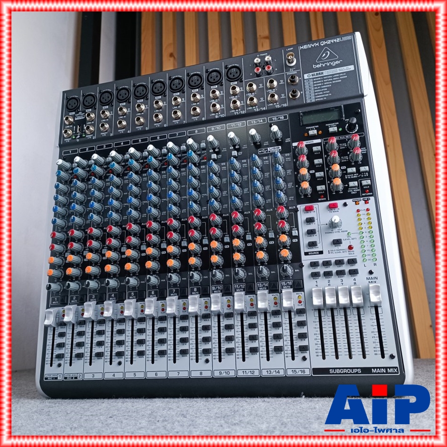 BEHRINGER QX-2442USB mixer MIX QX2442USB QX 2442 USB เครื่องเสียง เครื่องปรับแต่งเสียง QX-2442 มิกเซอร์ มิกซ์ QX 2442 USB เอไอ-ไพศาล +++
