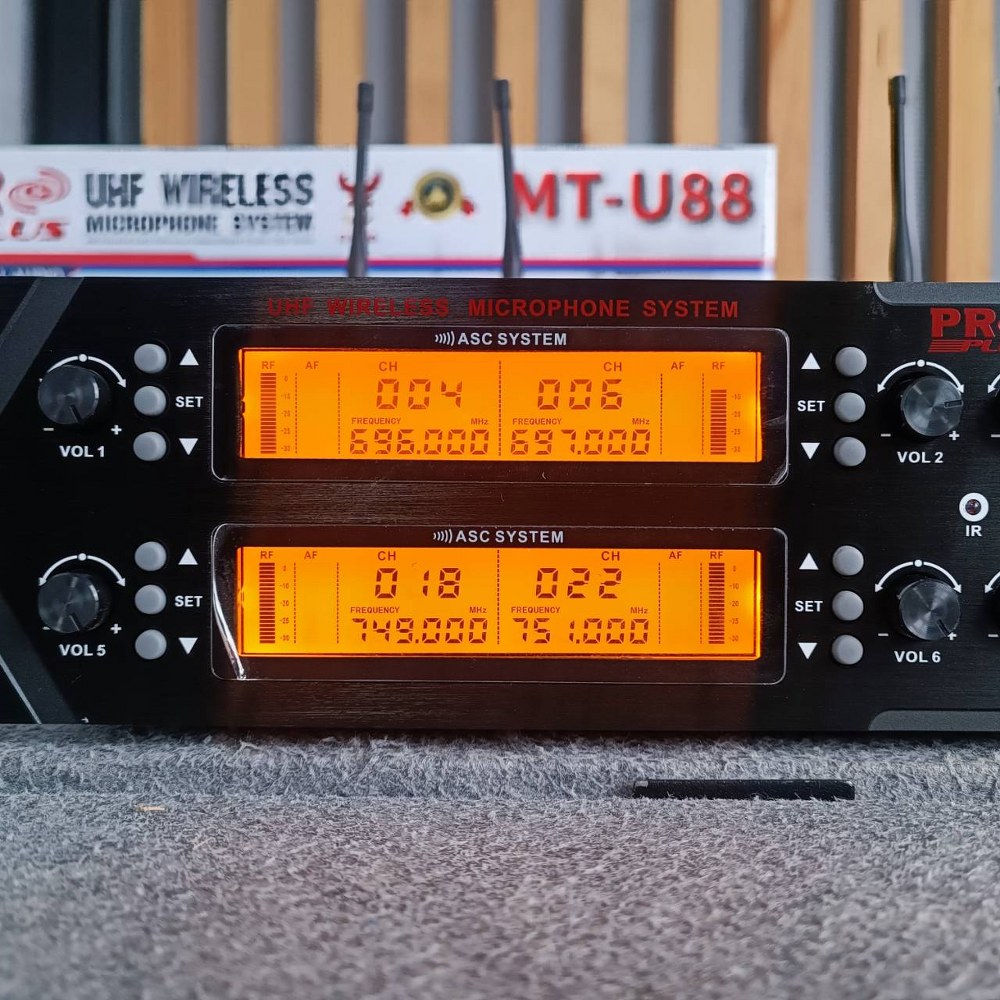 PROPLUS MT-U88 ไมค์ลอยตั้งโต๊ะ 8ตัว UHF Wireless Microphone ชุดไมค์ประชุมไร้สาย ไมค์ลอยไร้สาย โปรพลัส MT U88 MTU88 เอไอ-ไพศาล