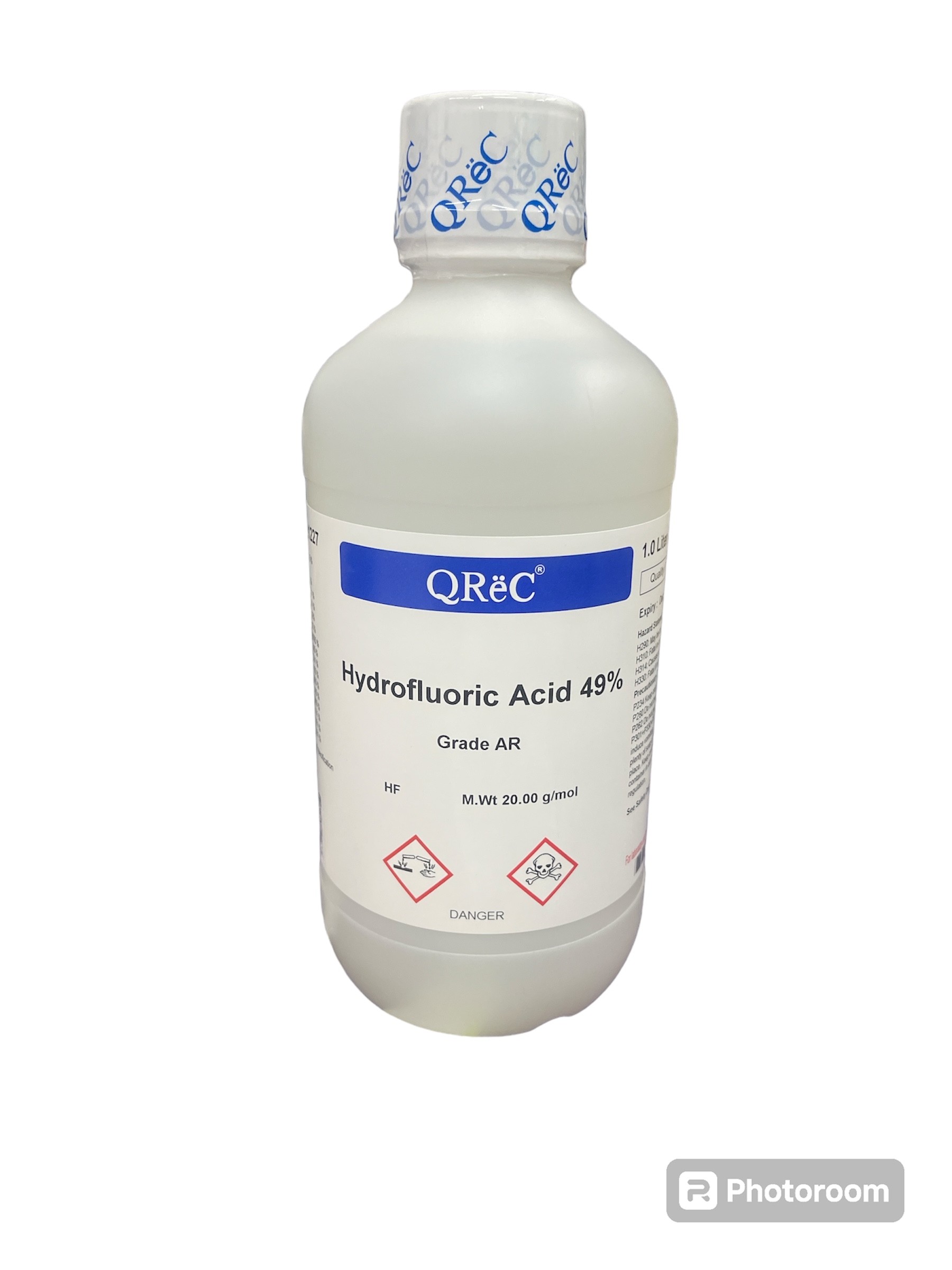 Hydrofluoric Acid 49% AR, 1 L -Qrec Newzealand