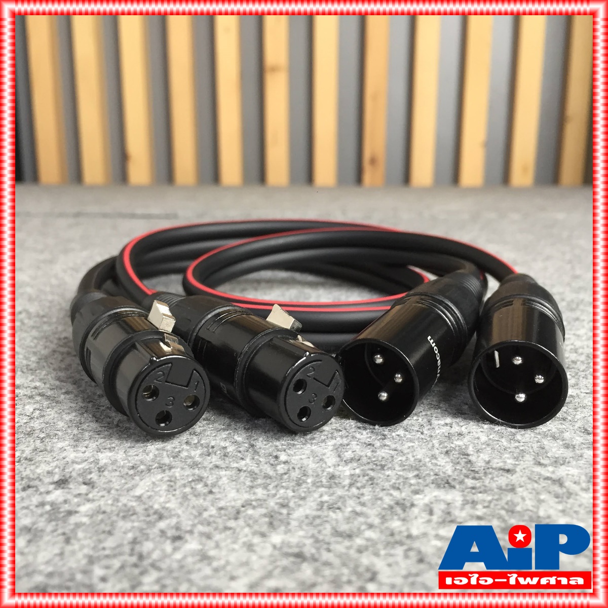 1เมตร DYNACOM สายP.CANNON-J.CANNONข้างละ2หัว 1M J2049-6 สายดำ สายสัญญาณเสียง XLR Male To XLR Female (ผู้เมีย) Mic Cable ยาว 1 เมตรXLR-XLR ผู้เมียคู่ XLRจะมีสีเงินและสีดำขึ้นกับล็อตการผลิต