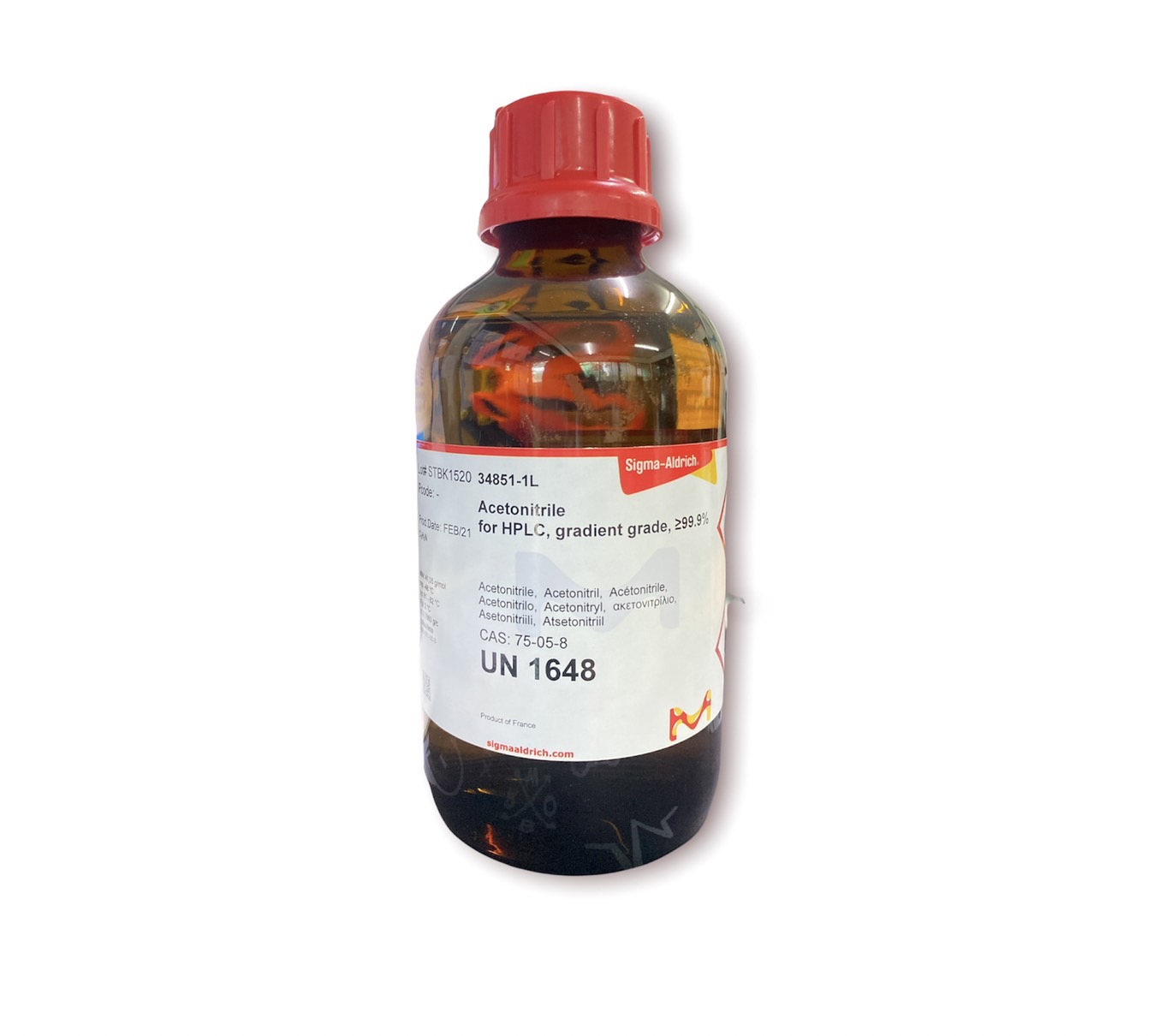 Acetonitrile HPLC Gradient Grade >=99.9%, 1 L -Sigma aldrich