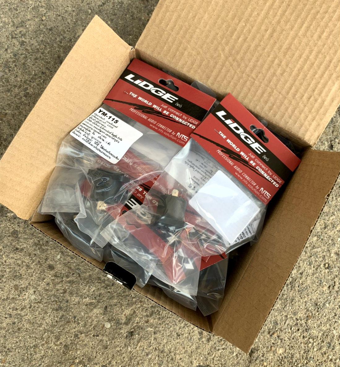 ยกกล่อง25ตัว J.SPEAKON YM-115 ติดแท่นเหลี่ยม LIDGE Connector 4-pole Speak-On ปลั๊กสเปคคอน ym115 SPEAKONของแท้ เอไอ-ไพศาล