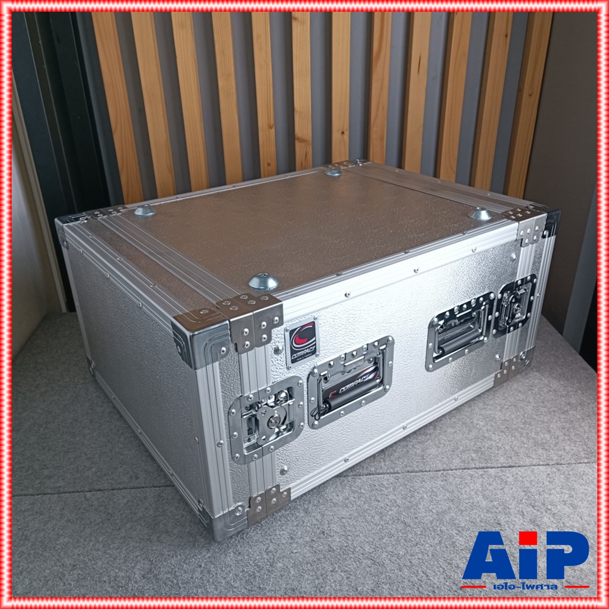 COMPACT B-6U 2ฝาหน้า-หลัง ลึก21" ผิวอลูมิเนียม แร็ค กล่องใส่เครื่องเสียง แร็คลึก21นิ้ว RACK6U เอไอ-ไพศาล