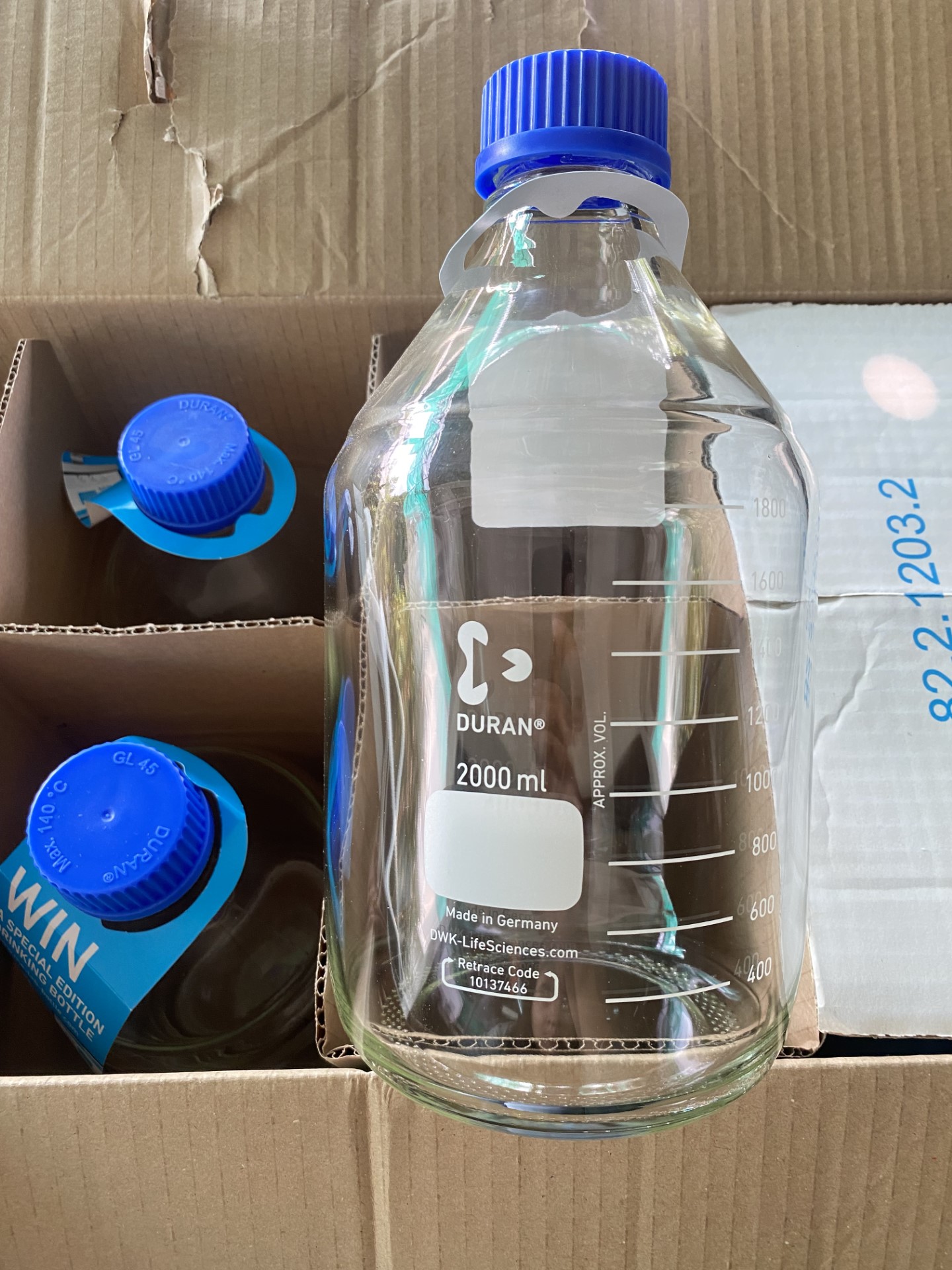 ขวดดูแรน/Bottle, Laboratory Glass with Screw cap (ขวดแก้วเก็บสาร ชนิดใส)