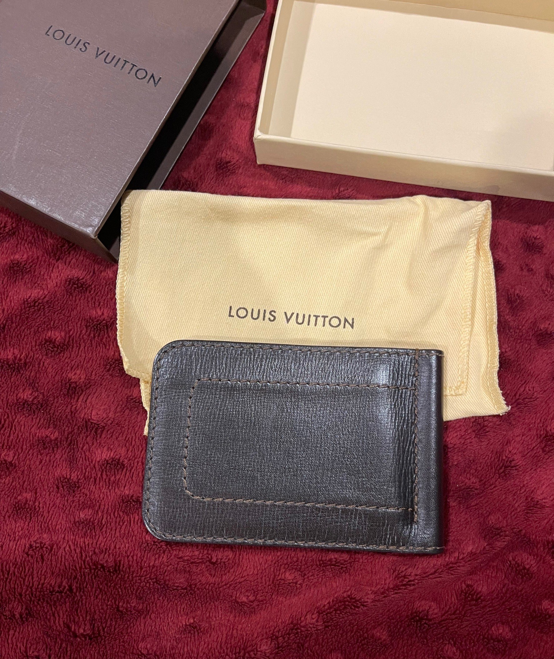 Money Clip Louis Vuitton Vintage Utah Brown 4 Cards (สภาพ 90 %)