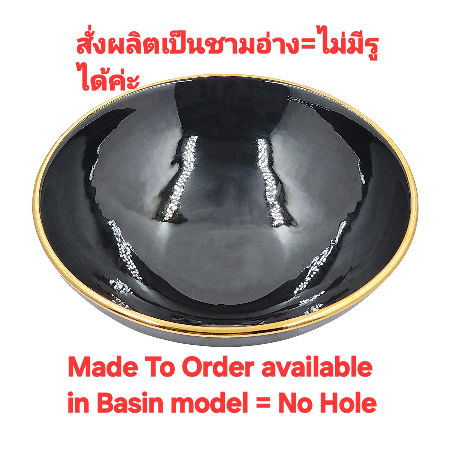 Ceramikplus No.CST-003RSAG อ่างล้างหน้าเซรามิคแบบอ่างลอย อ่างล้างมือเซรามิกแบบวางบนเคาน์เตอร์ อ่างสปา