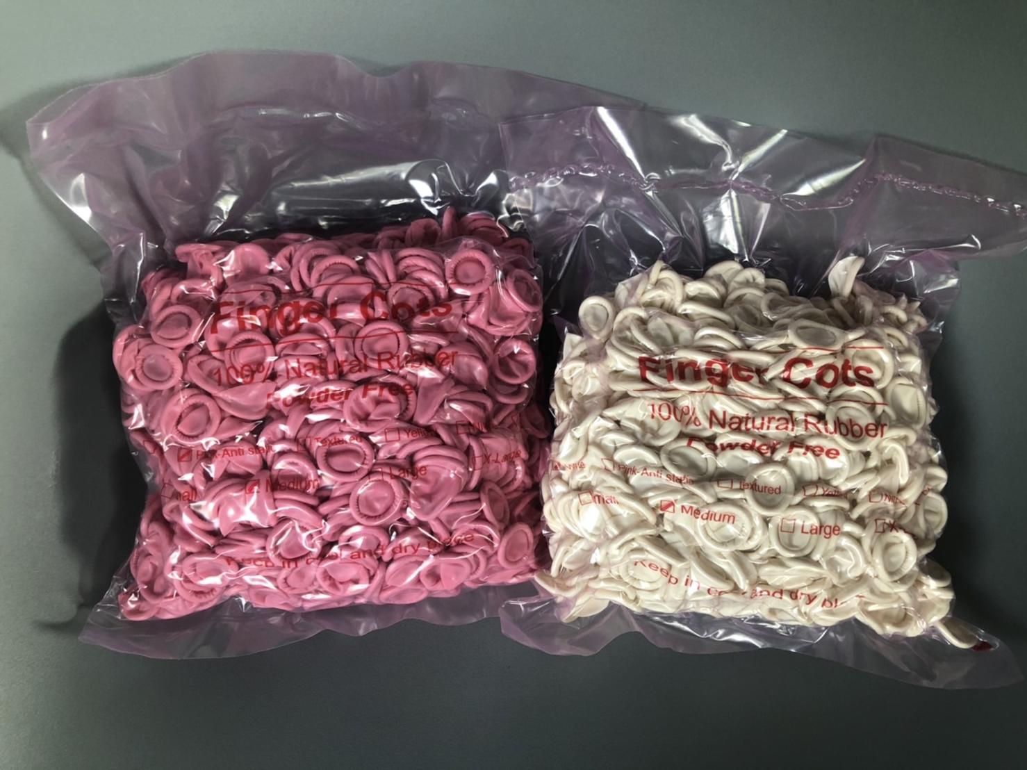 ถุงนิ้วยางป้องกันไฟฟ้าสถิตย์ สีชมพู ( Pink Finger Cots )